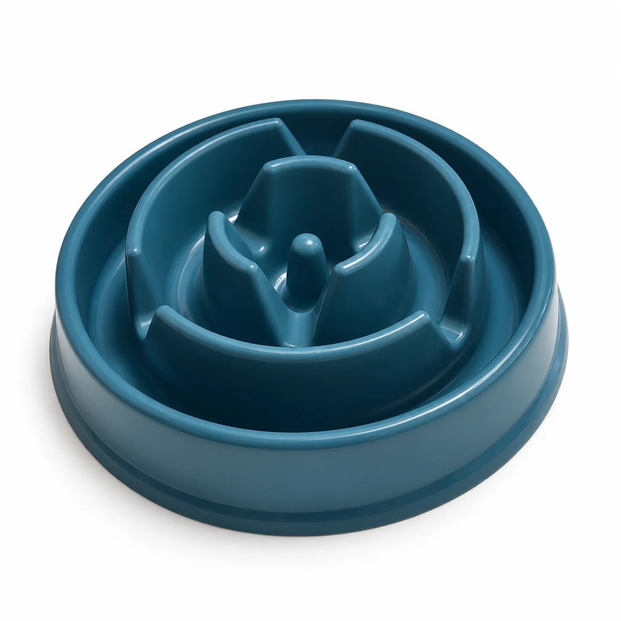 PA-RINGMAZEBOWL-BL-product-angled Hungry Henry Ring Maze Slow Feeder Dog Bowl - Image 1